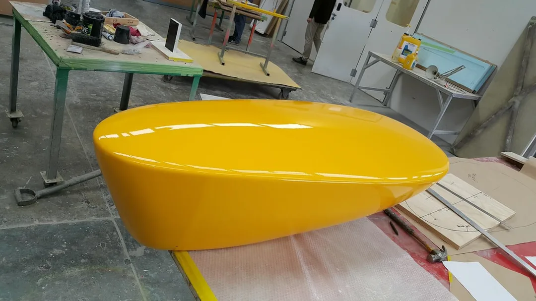 Colourful oyster-shaped seats manufactured for Ormiston Shopping Centre