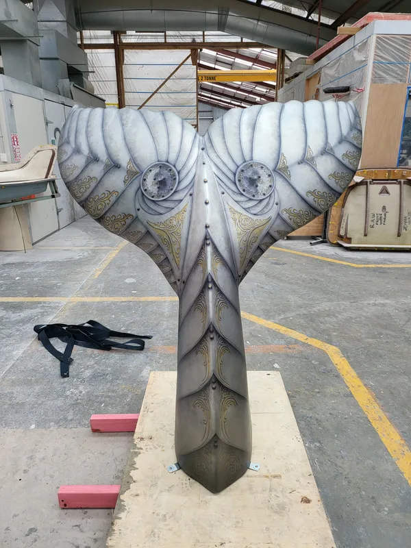 "Flukes of Steel" whale tail by Wētā Workshop