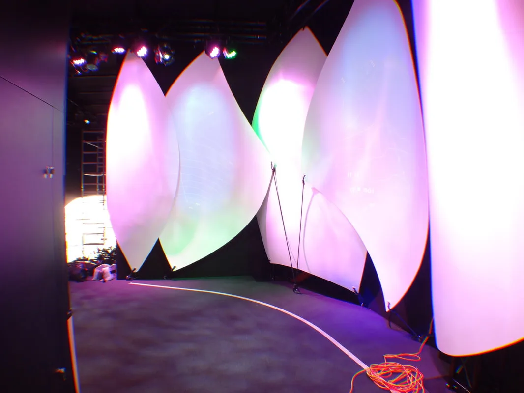 Large fibreglass projection sails created for the America’s Cup exhibition
