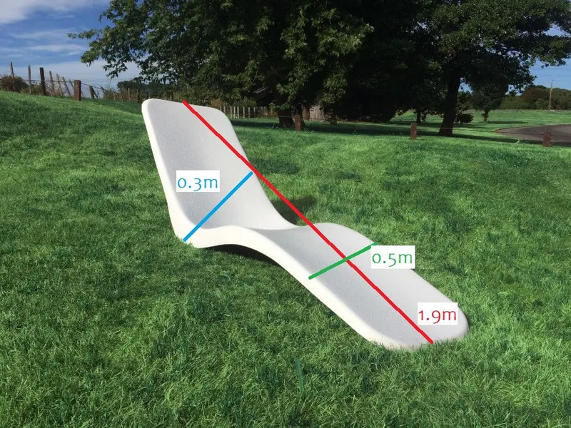 Banana sun lounger dimensions