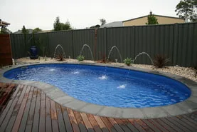Fibreglass swimming pool design