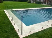 Swimming pool glass fencing